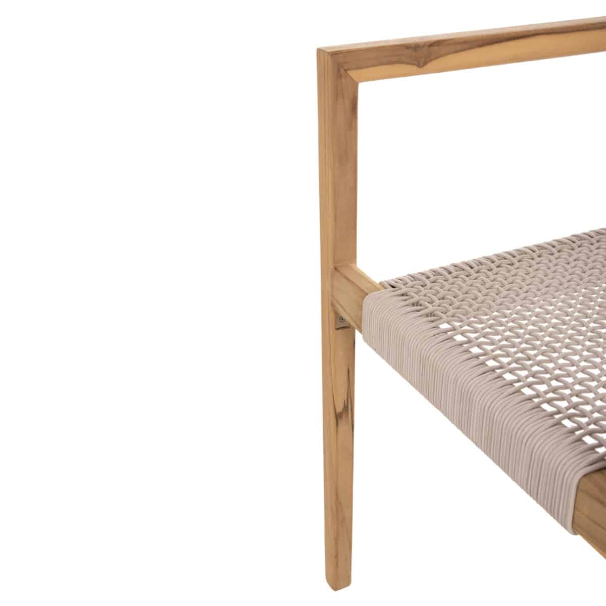 ΠΟΛΥΘΡΟΝΑ CHARLOTTE HM9637.07 ΞΥΛΟ TEAK ΦΥΣΙΚΟ & ΜΠΕΖ ΣΧΟΙΝΙ 58x61x81Yεκ. - Image 10