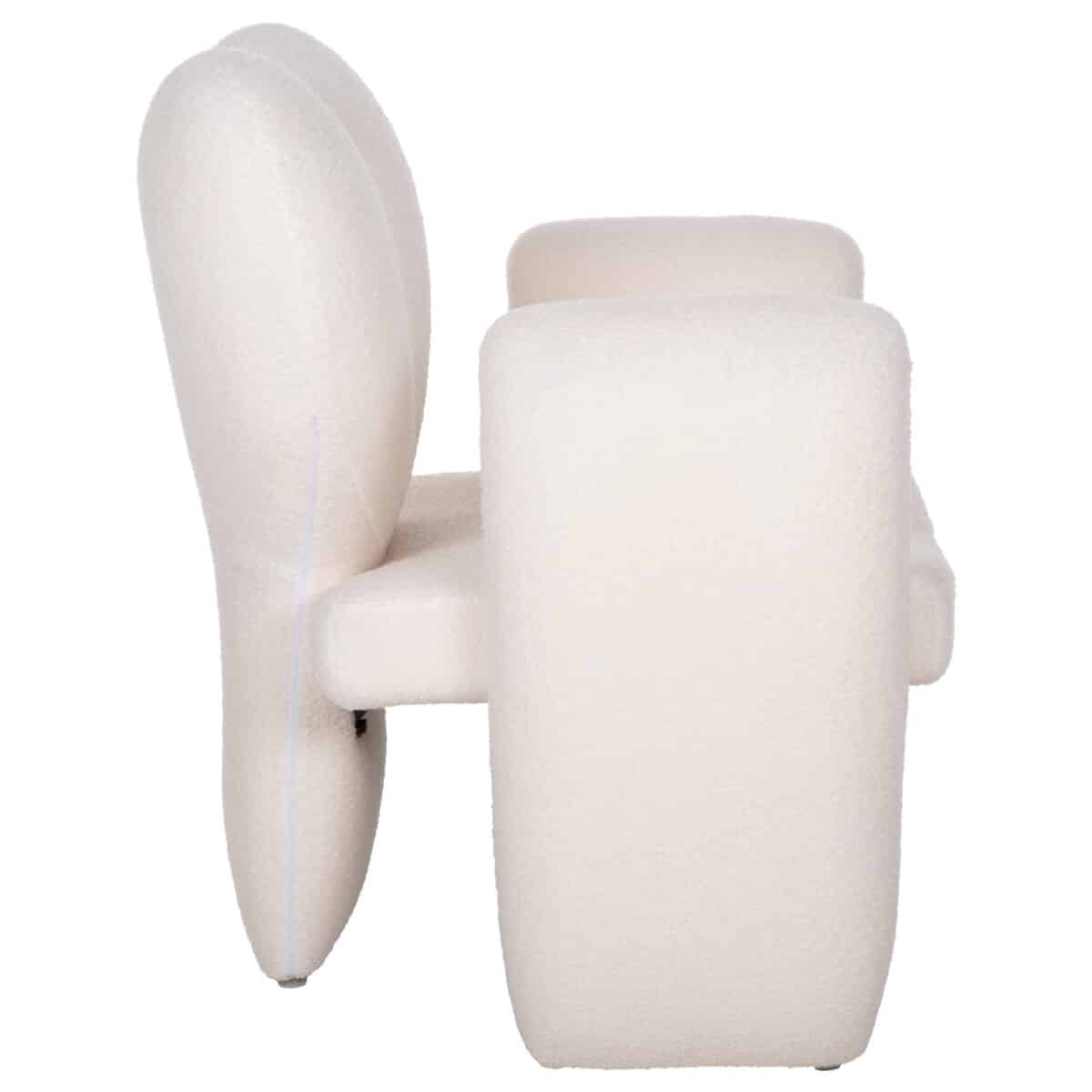 ΠΟΛΥΘΡΟΝΑ HARTT HM9777.05 ΛΕΥΚΟ TEDDY ΥΦΑΣΜΑ 84x74x87Yεκ. - Image 4