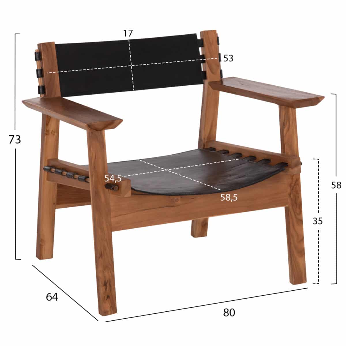 polythrona-fb9992801-teak-xylo-se-fysiko-1 ΠΟΛΥΘΡΟΝΑ KONNA HM9928.01 TEAK ΞΥΛΟ ΣΕ ΦΥΣΙΚΟ-ΔΕΡΜΑ ΑΓΕΛΑΔΟΣ ΣΕ ΜΑΥΡΟ 80x64x73Υεκ. - Image 2
