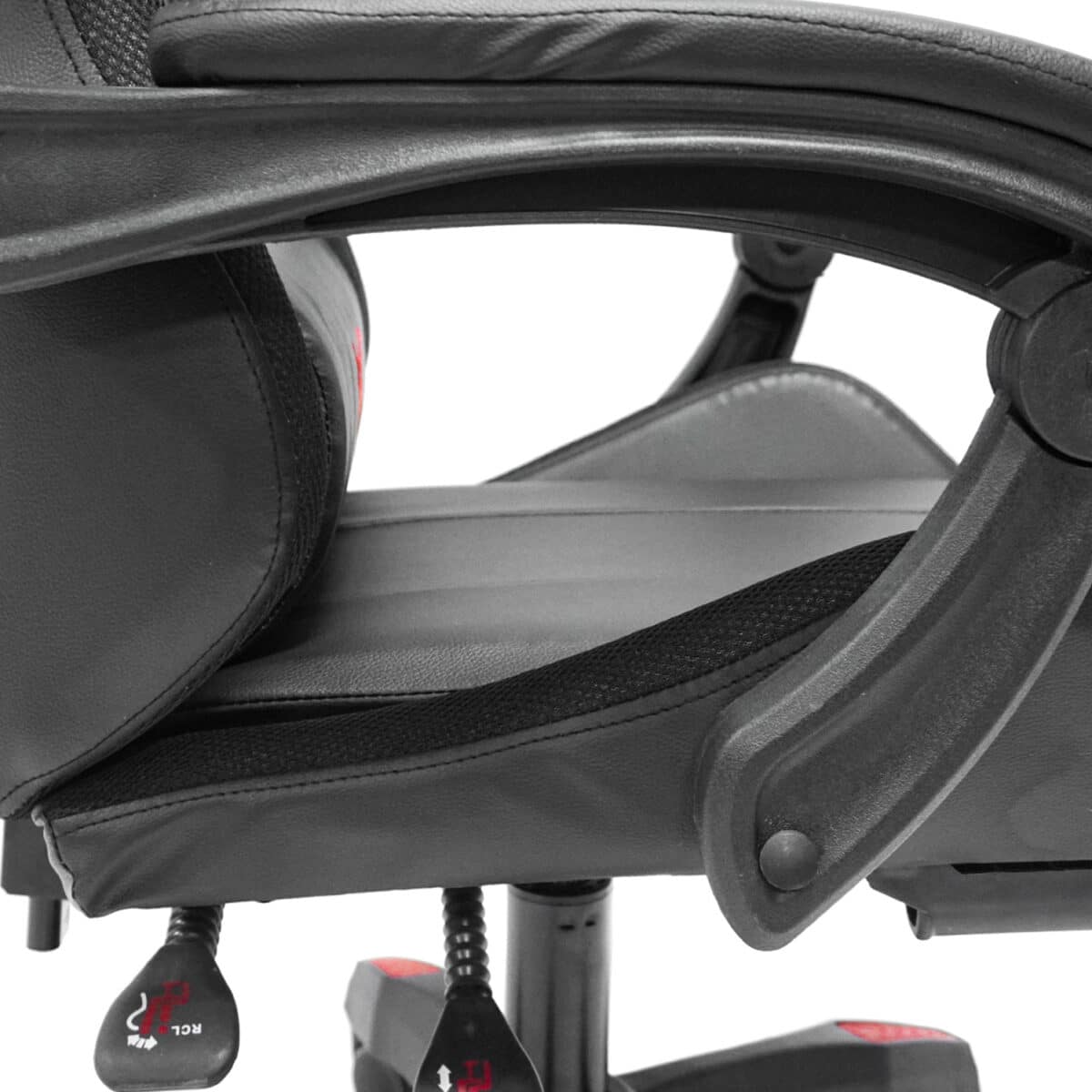 ΠΟΛΥΘΡΟΝΑ GAMING DARREN HM1203.01 ΜΑΥΡΟ-ΚΟΚΚΙΝΟ PVC 58.5x100x120Υεκ. - Image 6