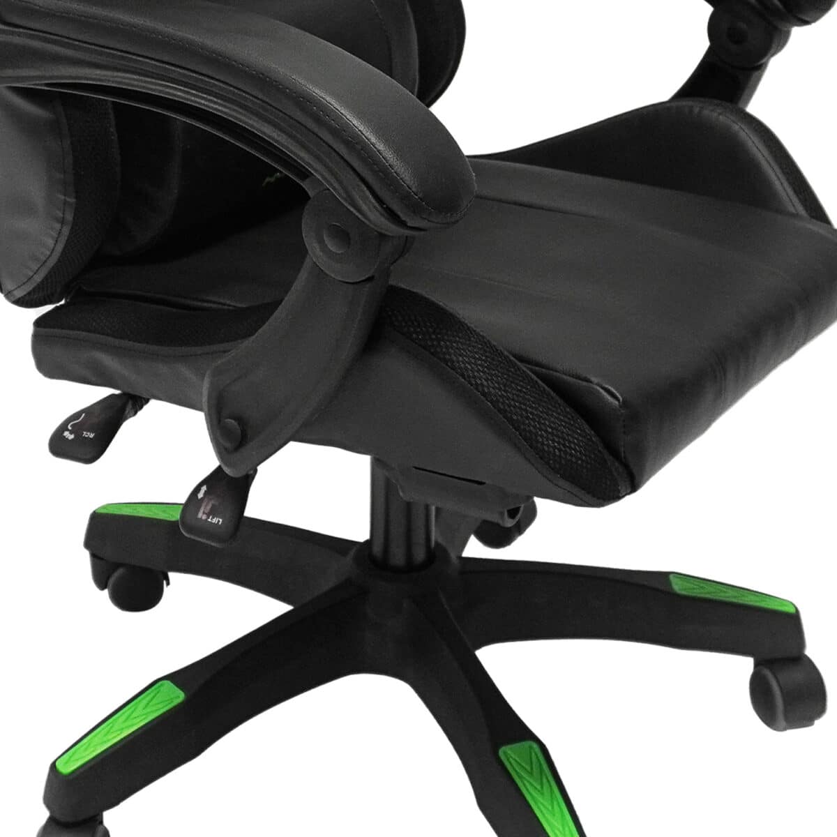 ΠΟΛΥΘΡΟΝΑ GAMING DARREN HM1203.03 ΜΑΥΡΟ-ΠΡΑΣΙΝΟ PVC 58.5x100x120Υεκ. - Image 6