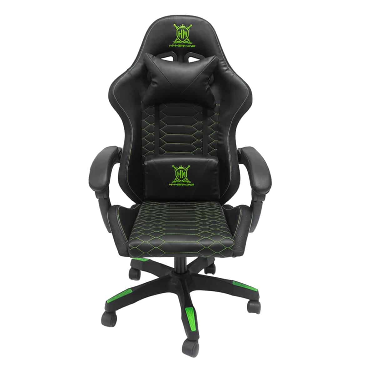 ΠΟΛΥΘΡΟΝΑ GAMING LOOT HM1204 ΜΑΥΡΟ-ΠΡΑΣΙΝΟ PVC & NYLON 60x60x120Υεκ. - Image 2