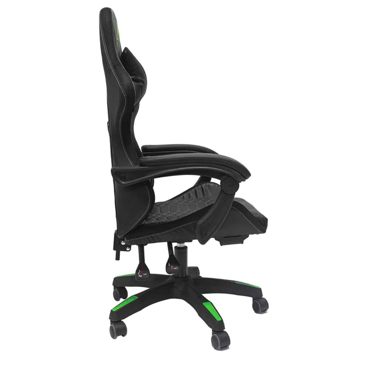 ΠΟΛΥΘΡΟΝΑ GAMING LOOT HM1204 ΜΑΥΡΟ-ΠΡΑΣΙΝΟ PVC & NYLON 60x60x120Υεκ. - Image 3