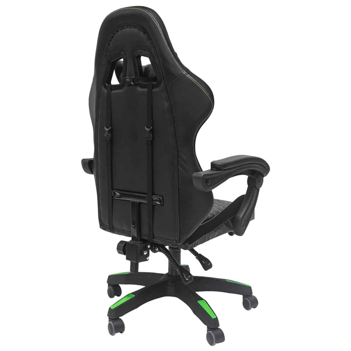 ΠΟΛΥΘΡΟΝΑ GAMING LOOT HM1204 ΜΑΥΡΟ-ΠΡΑΣΙΝΟ PVC & NYLON 60x60x120Υεκ. - Image 4