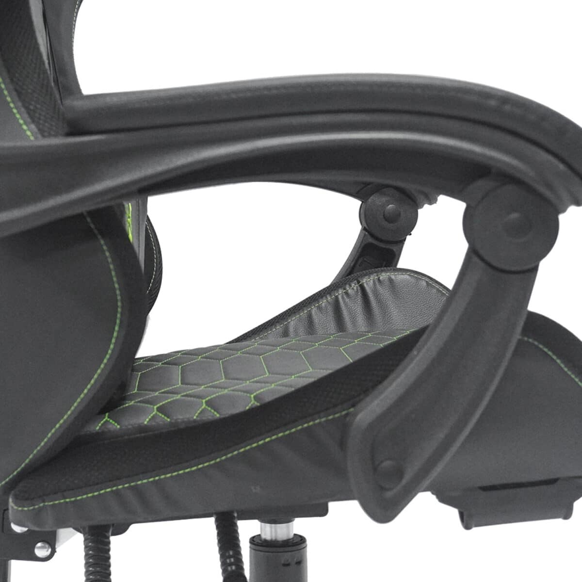 ΠΟΛΥΘΡΟΝΑ GAMING LOOT HM1204 ΜΑΥΡΟ-ΠΡΑΣΙΝΟ PVC & NYLON 60x60x120Υεκ. - Image 6