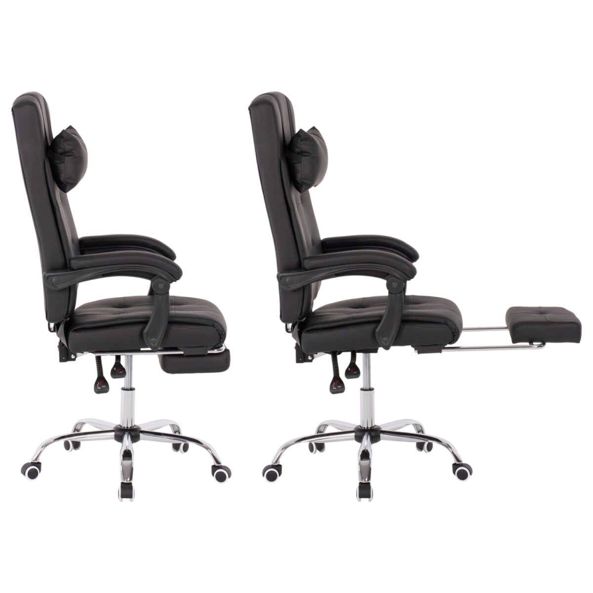 ΠΟΛΥΘΡΟΝΑ ΓΡΑΦΕΙΟΥ ΔΙΕΥΘΥΝΤΙΚΗ ΜΑΥΡΗ HM1057.11 ΜΕ ΠΤΥΣΣΟΜΕΝΟ ΥΠΟΠΟΔΙΟ 58x71x128Y εκ. - Image 4