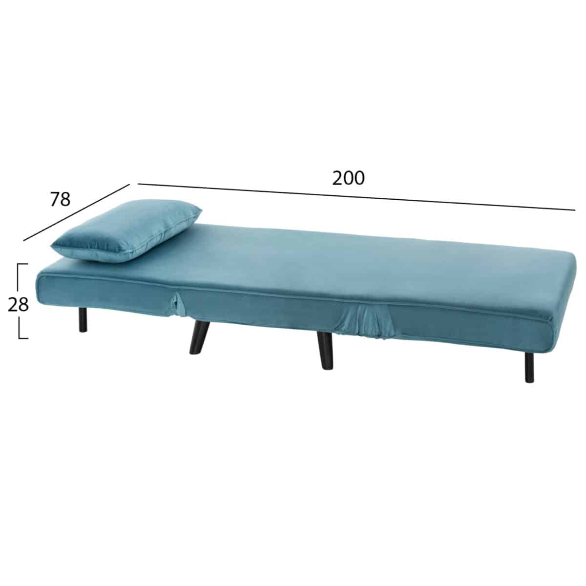 ΠΟΛΥΘΡΟΝΑ ΚΡΕΒΑΤΙ BRAXTON HM8425.25 ΒΕΛΟΥΔΟ ΣΕ ΧΡΩΜΑ ΜΕΝΤΑ 78x88x78Υεκ. - Image 3