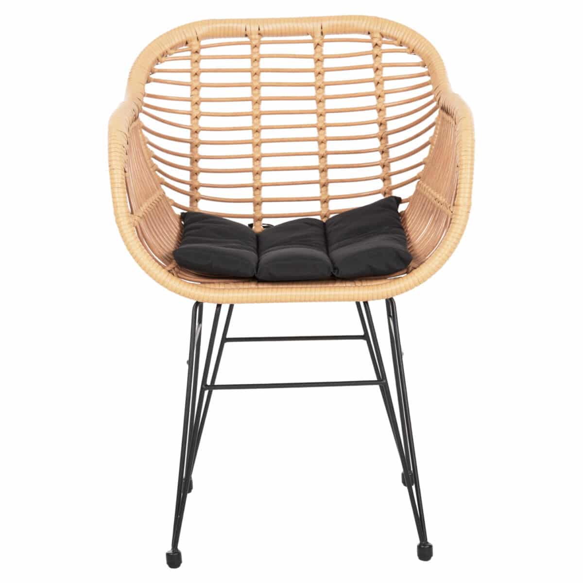 ΠΟΛΥΘΡΟΝΑ ΜΕ ΜΑΞΙΛΑΡΙ ΜΕΤΑΛΛΙΚΗ ALLEGRA HM5450.31 ΜΕ WICKER ΜΠΕΖ 58x59x82Υ - Image 3