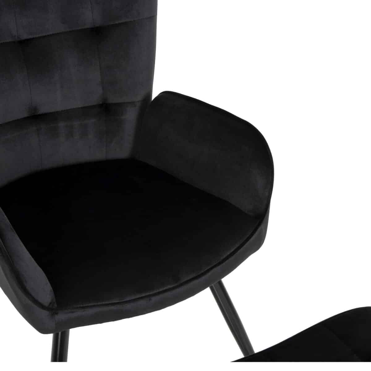 ΠΟΛΥΘΡΟΝΑ ΜΠΕΡΖΕΡΑ CRAWLEY ΜΕ ΥΠΟΠΟΔΙΟ HM8918.04 ΜΑΥΡΟ ΒΕΛΟΥΔΟ 70x57x103Y εκ. - Image 7