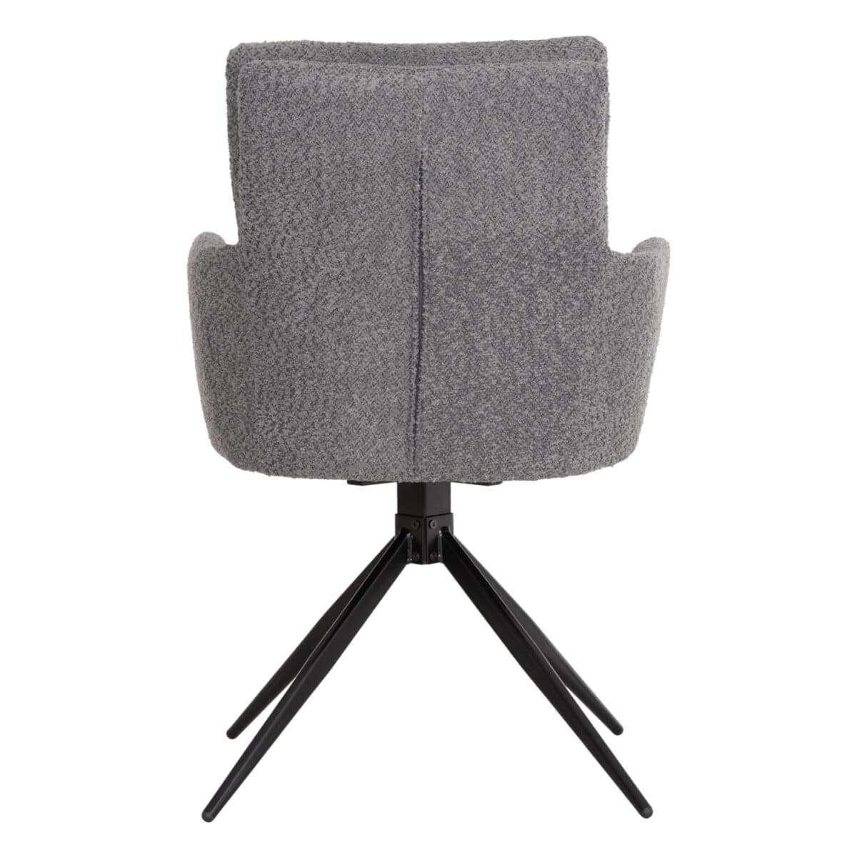 ΠΟΛΥΘΡΟΝΑ ΠΕΡΙΣΤΡΕΦ. BLANS HM9942.01 ΓΚΡΙ ΜΠΟΥΚΛΕ ΥΦΑΣΜΑ-ΜΕΤΑΛΛΙΚΑ ΠΟΔΙΑ 62x60x90Υ - Image 6