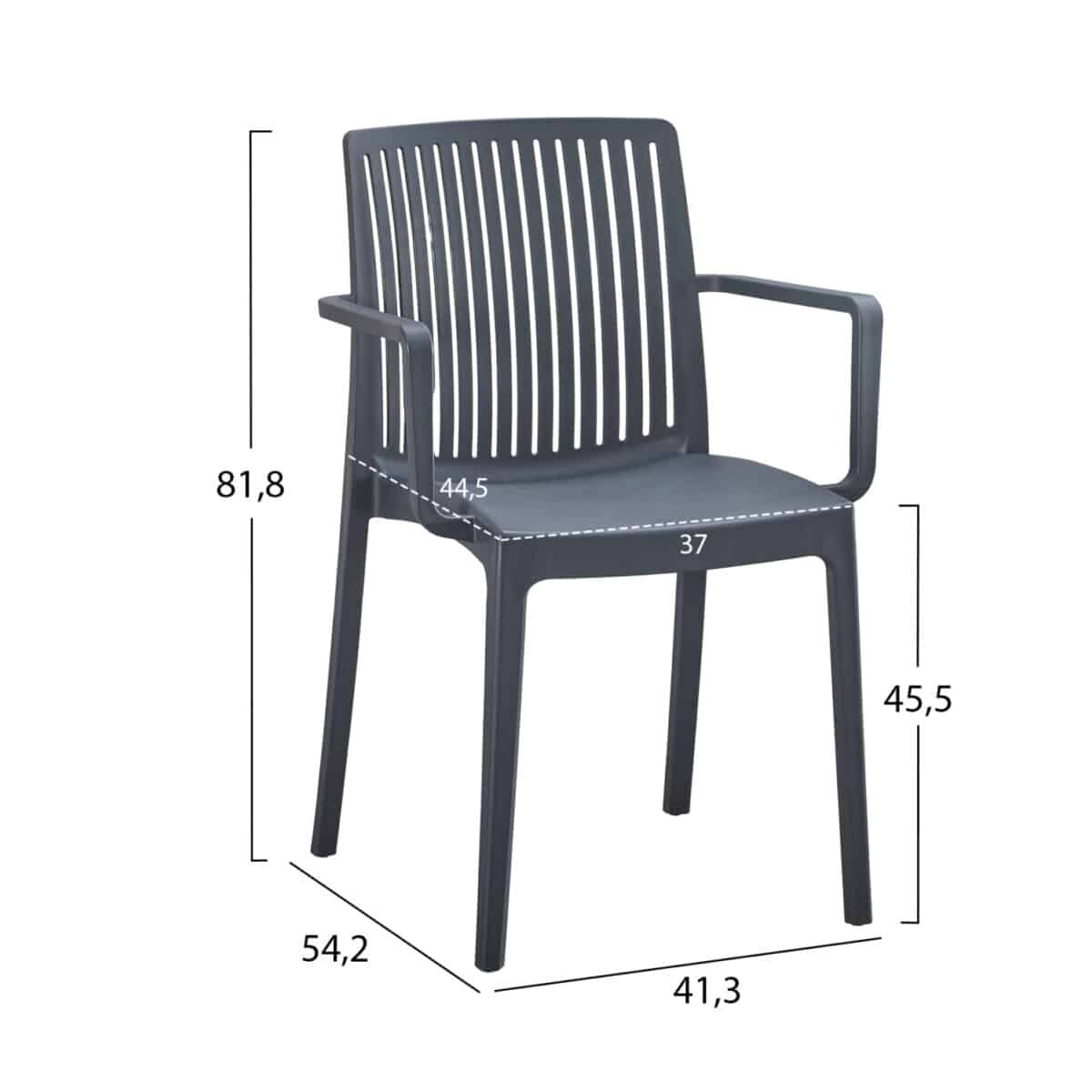 ΠΟΛΥΘΡΟΝΑ ΠΟΛΥΠΡΟΠΥΛΕΝΙΟΥ IDA HM6127.03 ΓΚΡΙ 53x50x82Υεκ. - Image 2