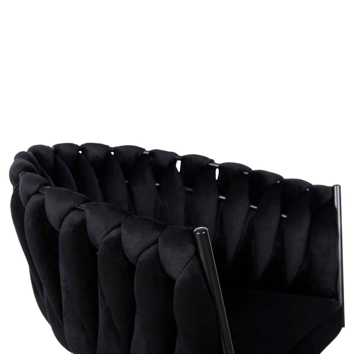 ΠΟΛΥΘΡΟΝΑΚΙ LUANDA HM8741.04 ΜΑΥΡΟ ΒΕΛΟΥΔΟ-ΜΑΥΡΑ ΜΕΤΑΛΛΙΚΑ ΠΟΔΙΑ 62x54x79Υεκ. - Image 7