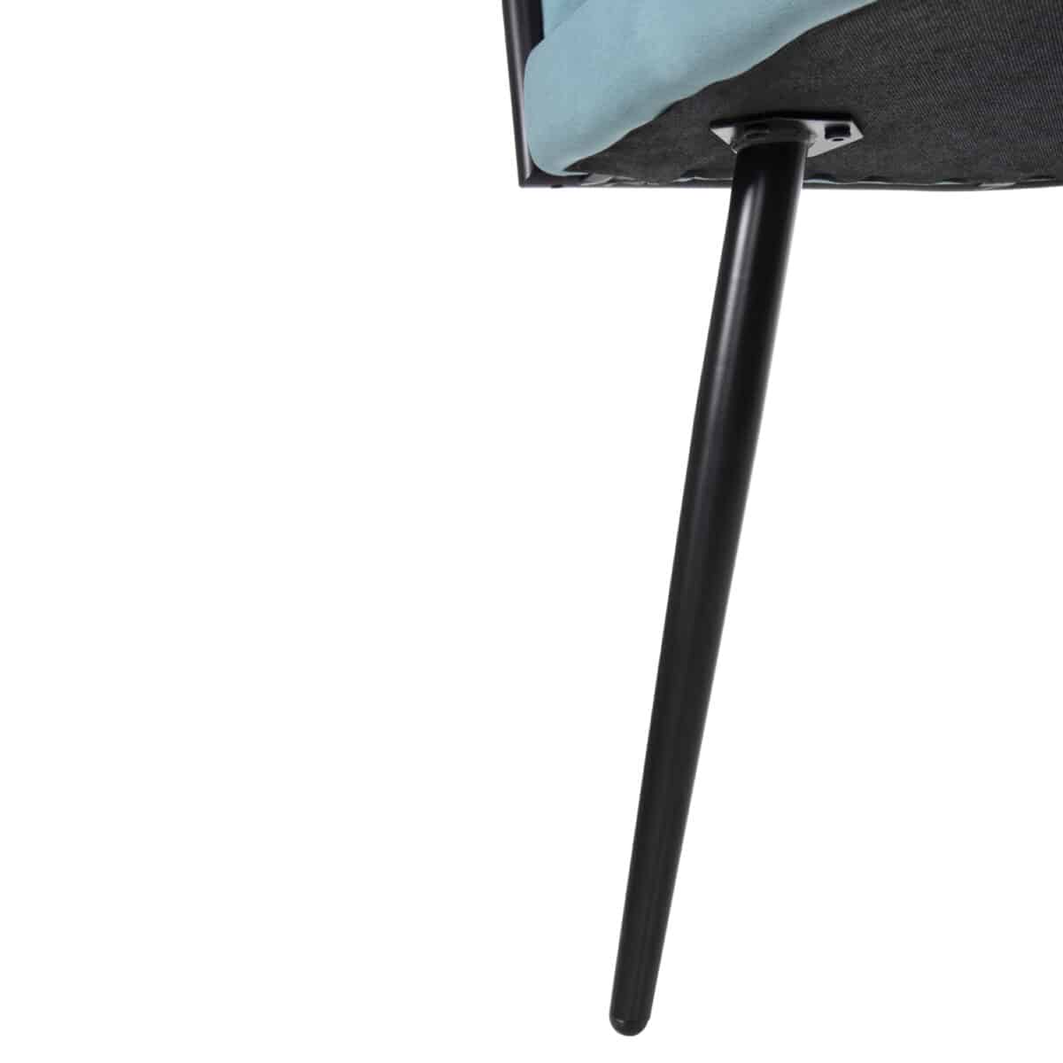 ΠΟΛΥΘΡΟΝΑΚΙ LUANDA HM8741.05 ΤΙΡΚΟΥΑΖ ΒΕΛΟΥΔΟ-ΜΑΥΡΑ ΜΕΤΑΛΛΙΚΑ ΠΟΔΙΑ 62x54x79Υεκ. - Image 10