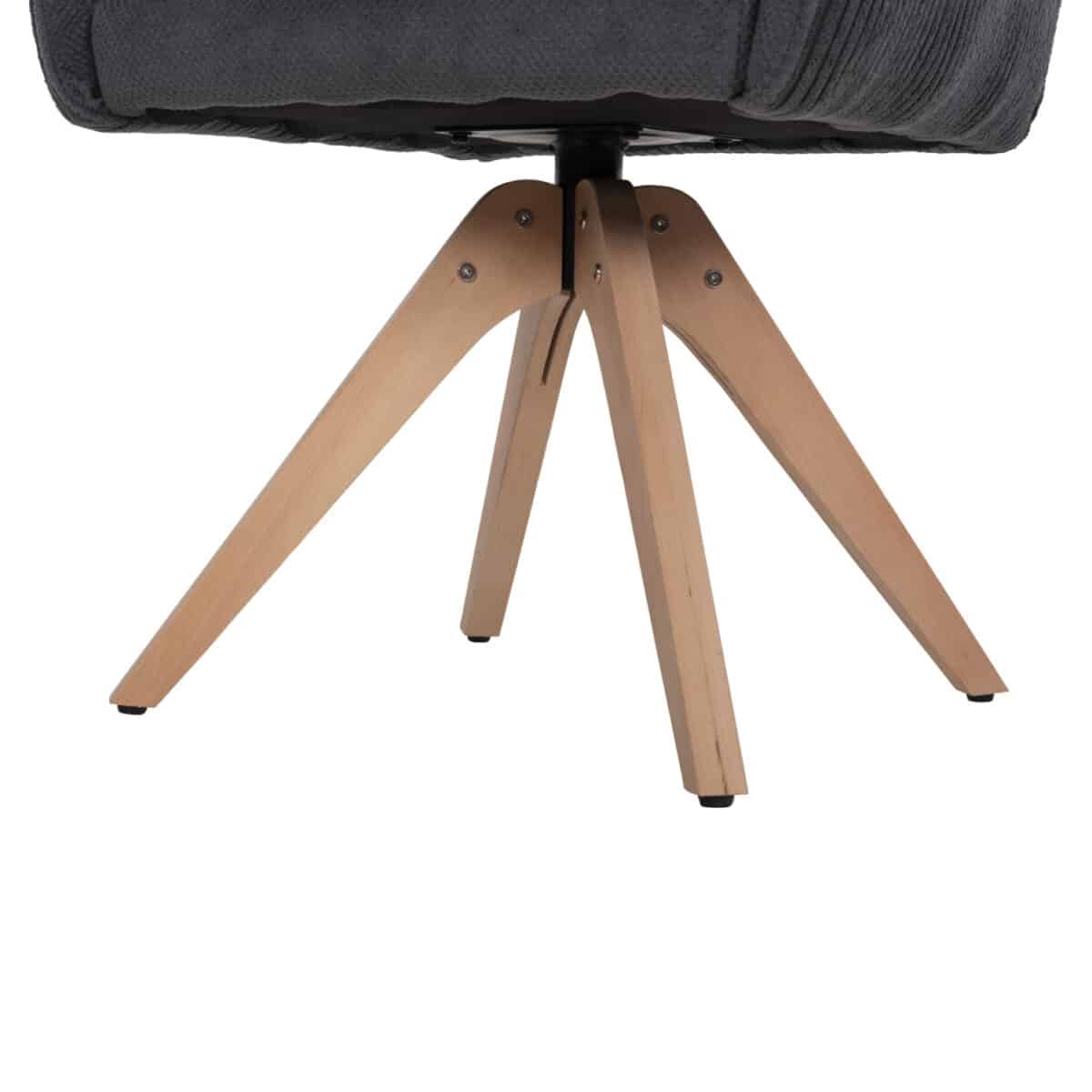 ΠΟΛΥΘΡΟΝΑ ΤΡΑΠΕΖΑΡΙΑΣ QUILL HM9843.03 ΓΚΡΙ ΥΦΑΣΜΑ-ΞΥΛΟ ΟΞΙΑΣ ΠΟΔΙΑ 61x57,5x91Υεκ. - Image 9