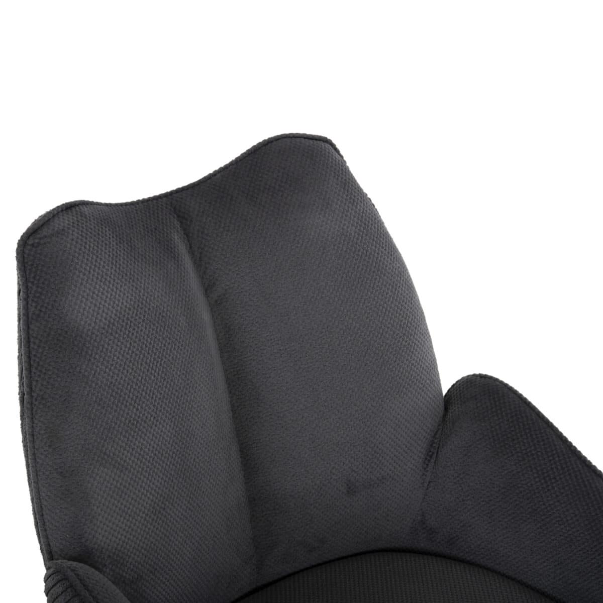 polythronaki-fb9984403-gkri-yfasma-mayri-6 ΠΟΛΥΘΡΟΝΑΚΙ SHAI HM9844.03 ΓΚΡΙ ΥΦΑΣΜΑ-ΜΑΥΡΗ ΜΕΤΑΛΛΙΚΗ ΒΑΣΗ 61x63x93Υεκ. - Image 7