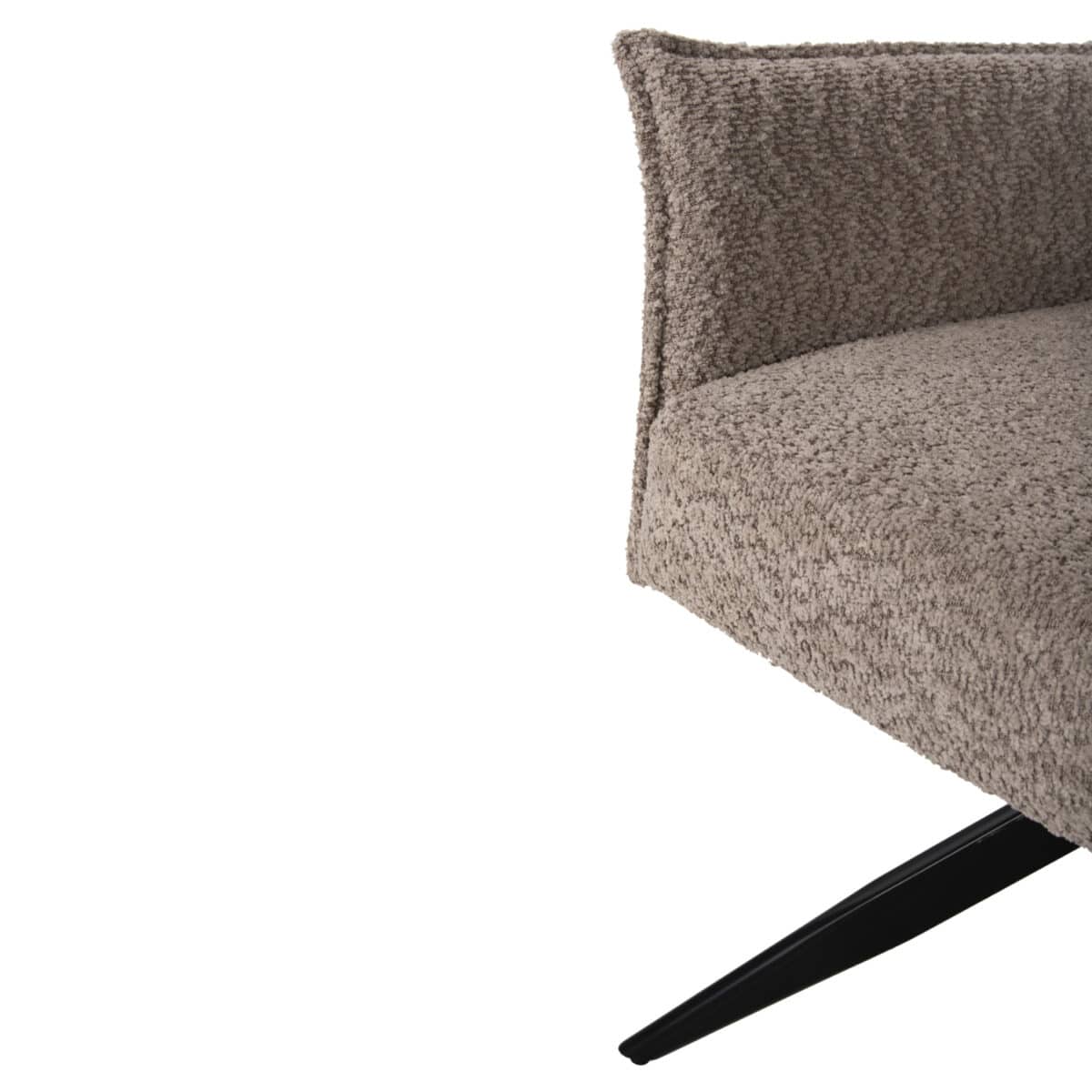 ΠΟΛΥΘΡΟΝΑ ΤΡΑΠΕΖΑΡΙΑΣ ZORIN HM9846.07 ΣΚΟΥΡΟ ΜΠΕΖ ΥΦΑΣΜΑ-ΜΑΥΡΑ ΜΕΤΑΛΛΙΚΑ ΠΟΔΙΑ 64x66x94,5Υεκ. - Image 9