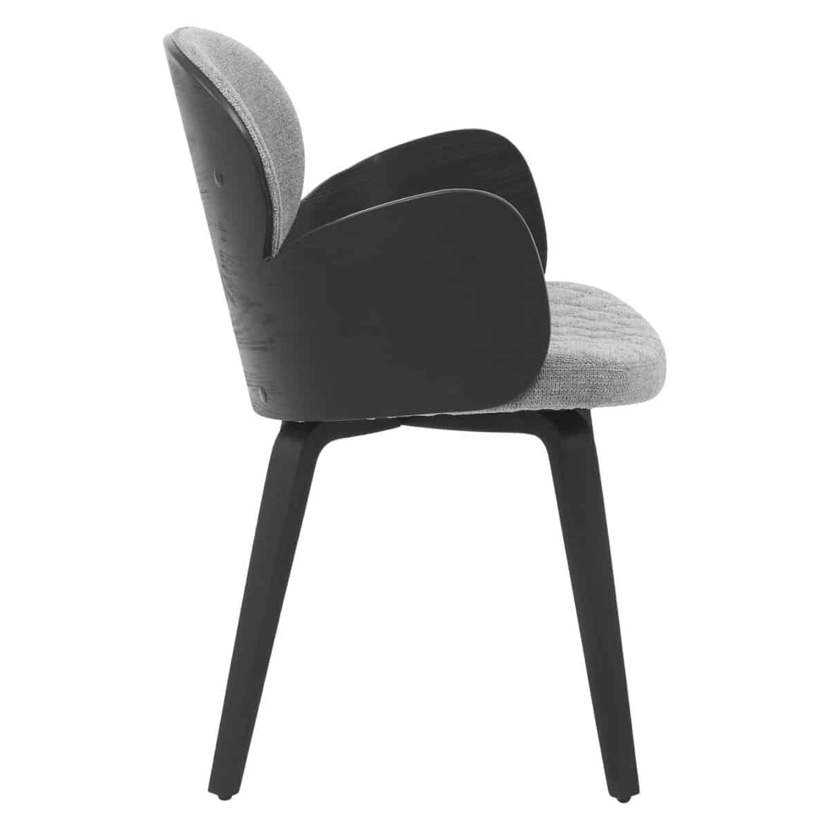 polythronaki-trapezarias-fb9997402-mayro-3 ΠΟΛΥΘΡΟΝΑΚΙ ΤΡΑΠΕΖΑΡΙΑΣ DARNELL HM9974.02 ΜΑΥΡΟ Κ.Π.-ΓΚΡΙ ΥΦΑΣΜΑ 56x56x83Υεκ. - Image 4