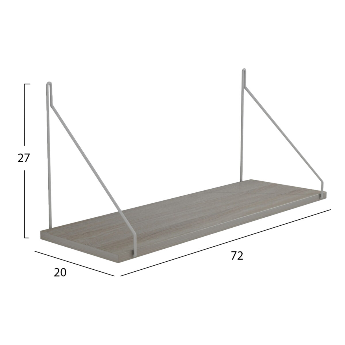 ΡΑΦΙ ΤΟΙΧΟΥ AGILAN ΜΕΛΑΜΙΝΗΣ HM9183.14 SONΟMA-ΛΕΥΚΟ 72x20x27Yεκ. - Image 2