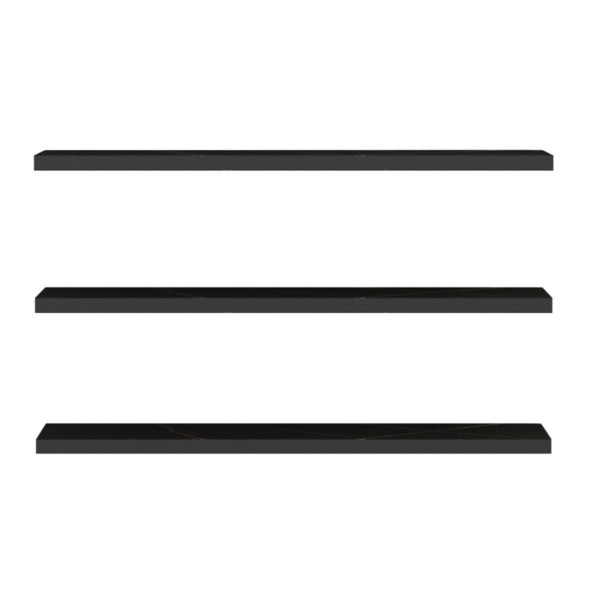 ΣΕΤ 3 ΡΑΦΙΑ ΤΟΙΧΟΥ CASSIUS HM8966.13 ΜΕΛΑΜΙΝΗ ΣΕ ΜΑΥΡΟ ΜΑΡΜΑΡΟ 60x14,5 εκ - Image 3