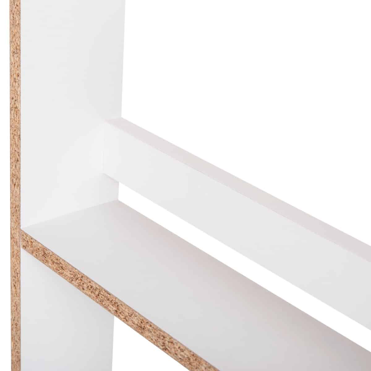 ΡΑΦΙΕΡΑ ΤΟΙΧΟΥ SANI HM18224.01 ΜΕΛΑΜΙΝΗ ΣΕ ΛΕΥΚΟ 60x10x120Υεκ. (4 ΡΑΦΙΑ) - Image 7