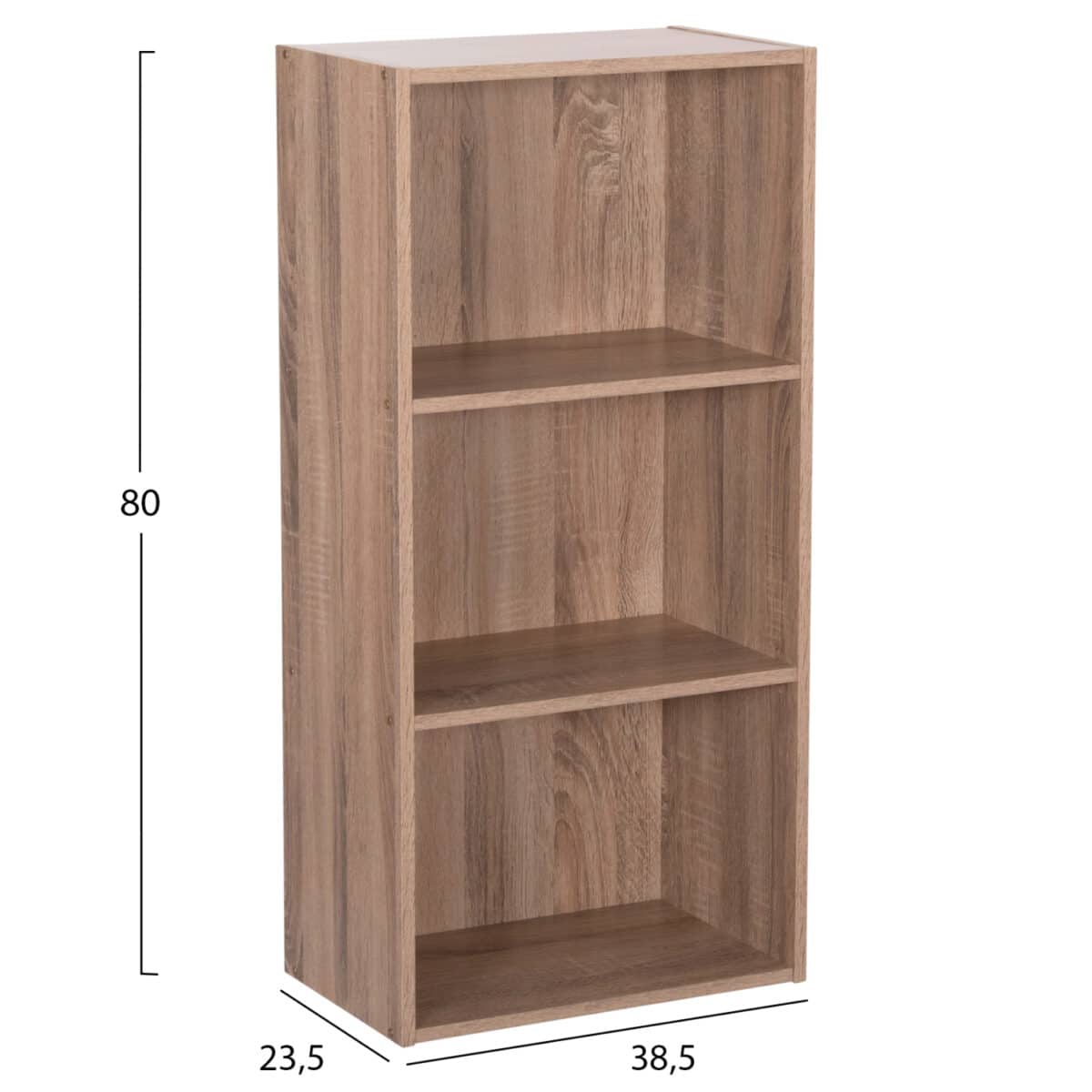 ΡΑΦΙΕΡΑ ΤΟΙΧΟΥ CUBICON HM9941.02 SONAMA OAK ΜΕΛΑΜΙΝΗ 38,5x23,5x80Υεκ. - Image 2