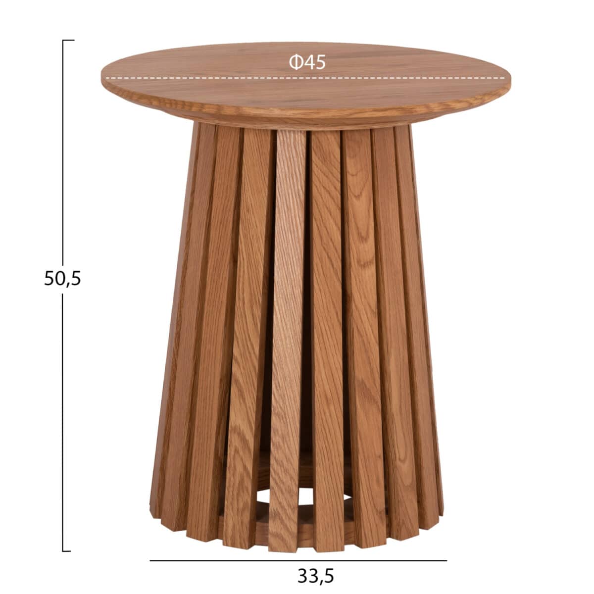set-2tmch-trapezia-salonioy-fb921083-mdf-2 ΣΕΤ 2ΤΜΧ ΤΡΑΠΕΖΙΑ ΣΑΛΟΝΙΟΥ TALBERT HM21083 MDF ΦΥΣΙΚΟ ΞΥΛΟΥ Φ80εκ & Φ45εκ - Image 3