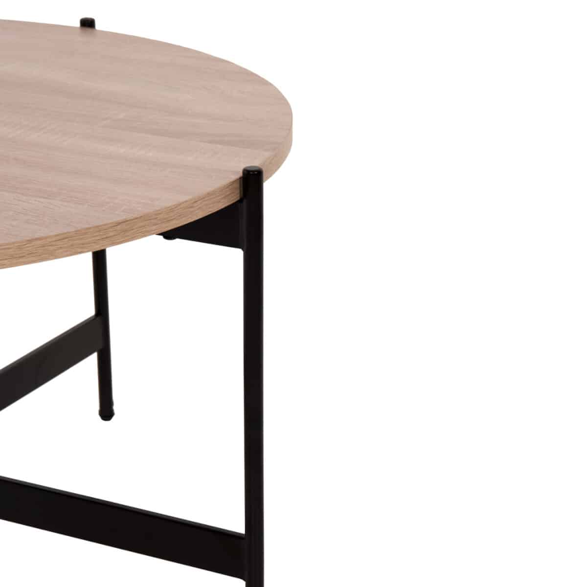 ΣΕΤ 2ΤΜΧ ΤΡΑΠΕΖΙΑ ΣΑΛΟΝΙΟΥ RONDA HM21089.02 MDF ΣΟΝΑΜΑ Φ80εκ & Φ50εκ - Image 4