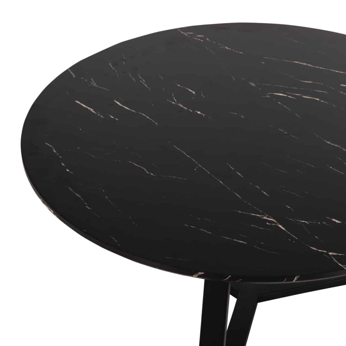 ΣΕΤ 2ΤΜΧ ΤΡΑΠΕΖΙΑ ΣΑΛΟΝΙΟΥ ROCKET HM21090 MDF ΜΑΥΡΟ ΜΑΡΜΑΡΟ Φ80εκ & Φ45εκ - Image 5