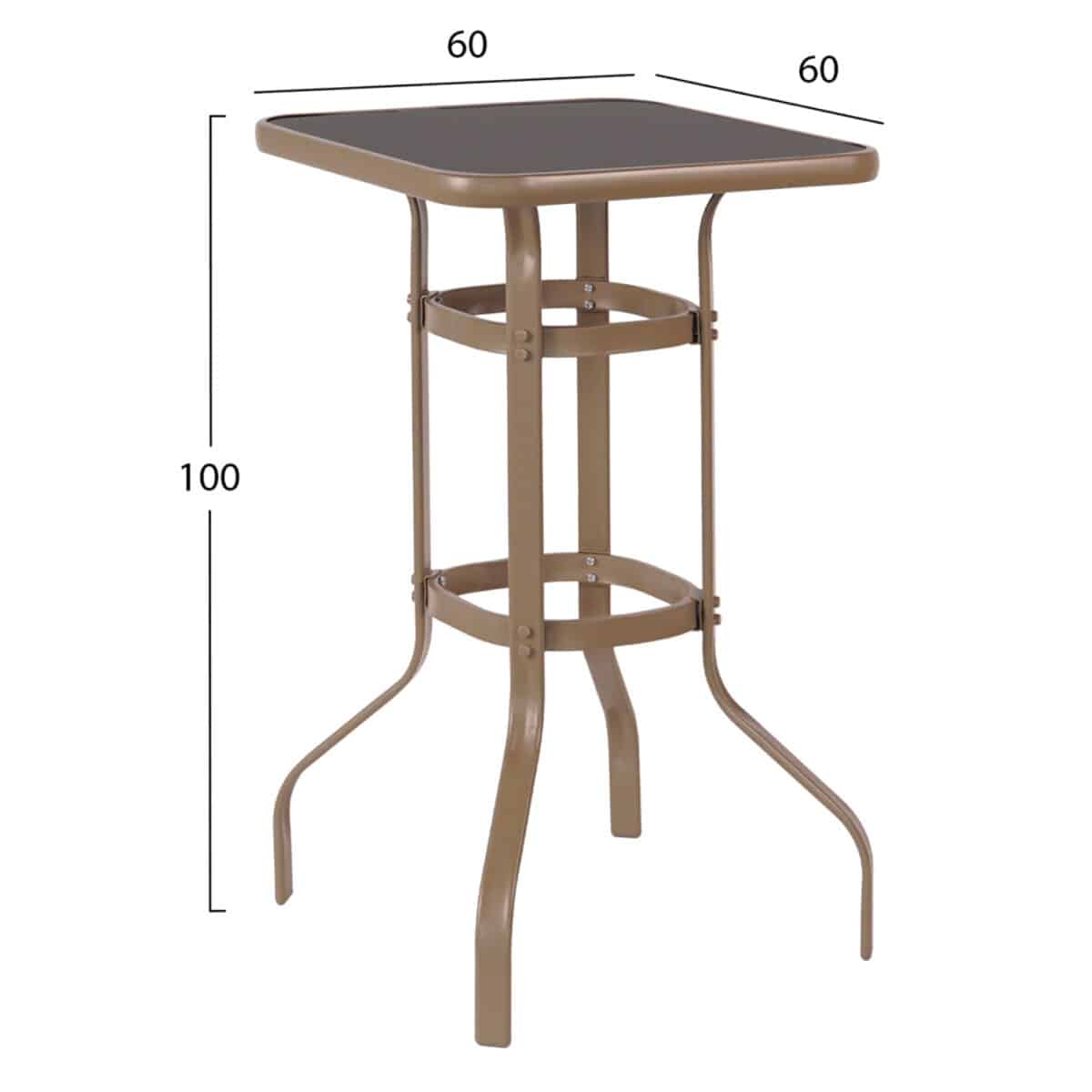 ΣΕΤ 3ΤΜΧ ΕΞΩΤΕΡΙΚΟΥ ΧΩΡΟΥ LAURA HM21054.04 ΣΑΜΠΑΝΙ ΜΕΤΑΛΛΟ & ΑΛΟΥΜΙΝΙΟ - Image 2