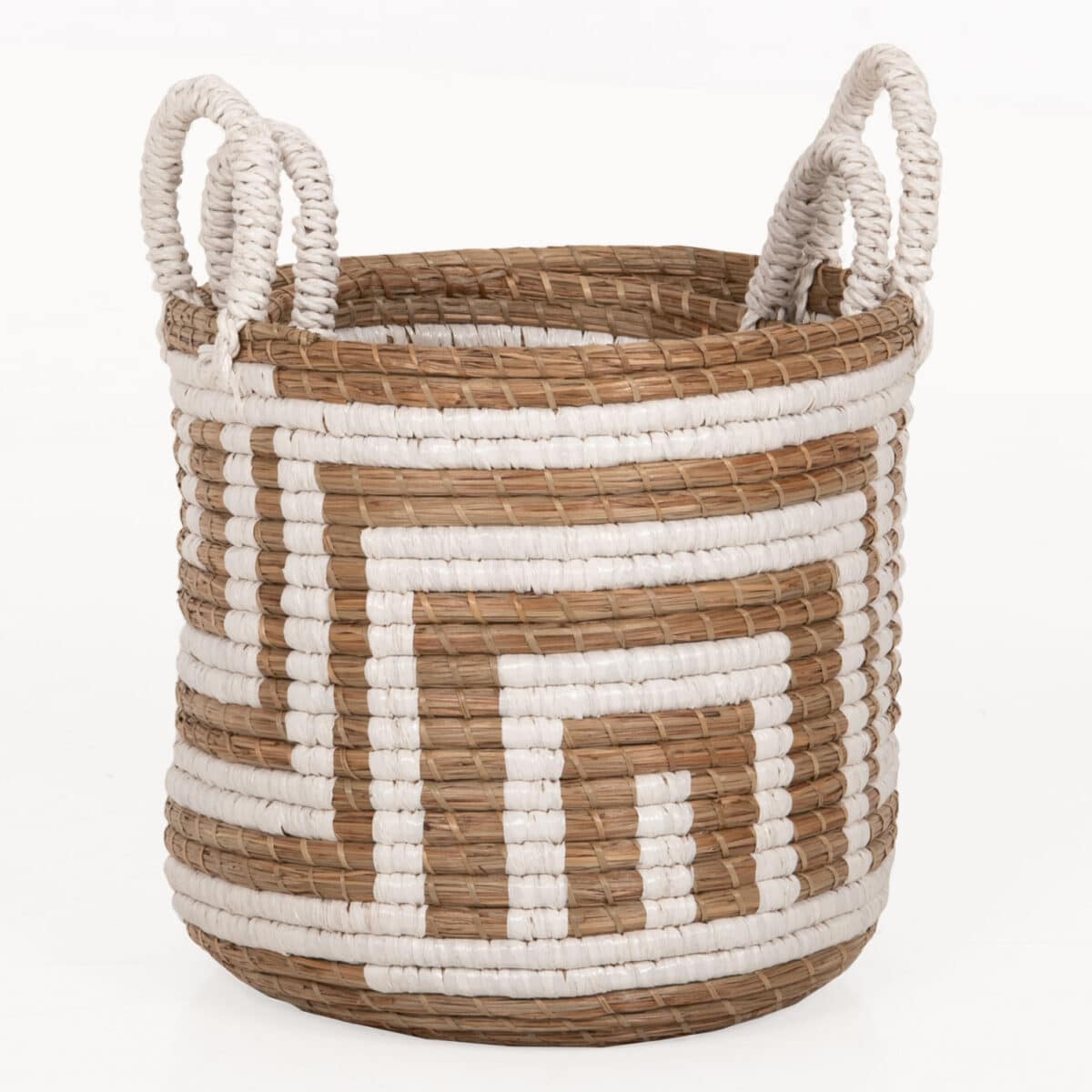 ΣΕΤ ΔΙΑΚΟΣΜΗΤΙΚΑ ΚΑΛΑΘΙΑ HM7846.01 ΑΠΟ MENDONG GRASS ΣΕ ΛΕΥΚΟ-ΦΥΣΙΚΟ Φ36x32-40Yεκ. - Image 3