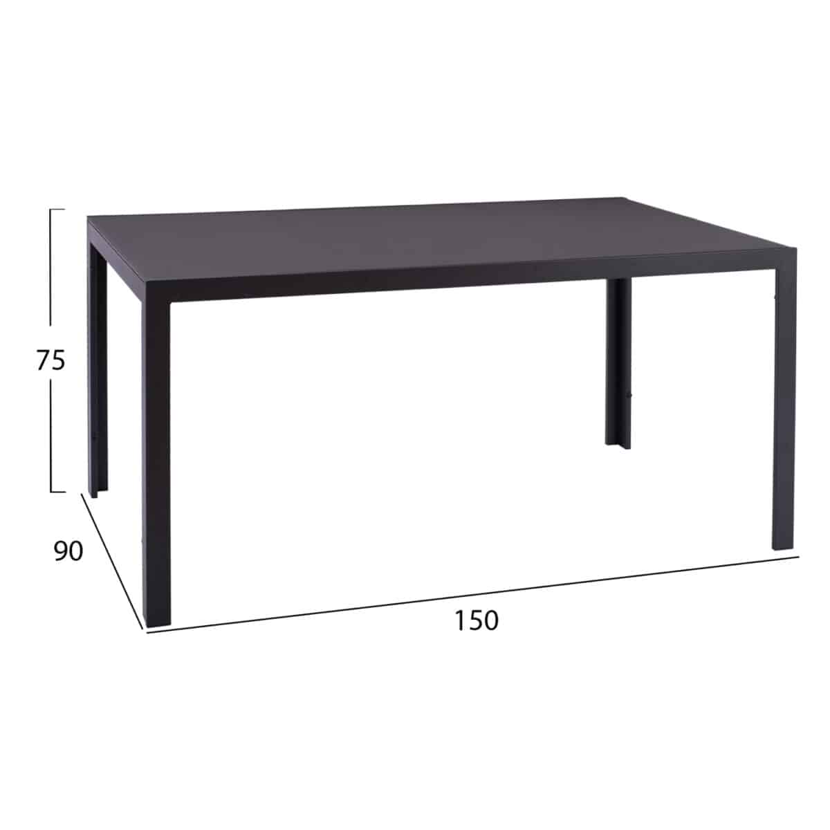 ΣΕΤ ΕΞ.ΧΩΡΟΥ 5ΤΜΧ LEOFER HM21004 ΜΕΤΑΛ.ΤΡΑΠΕΖΙ-4 ΠΟΛΥΘΡΟΝΕΣ ΜΕΤΑΛΛΙΚΕΣ- ΓΚΡΙ - Image 2