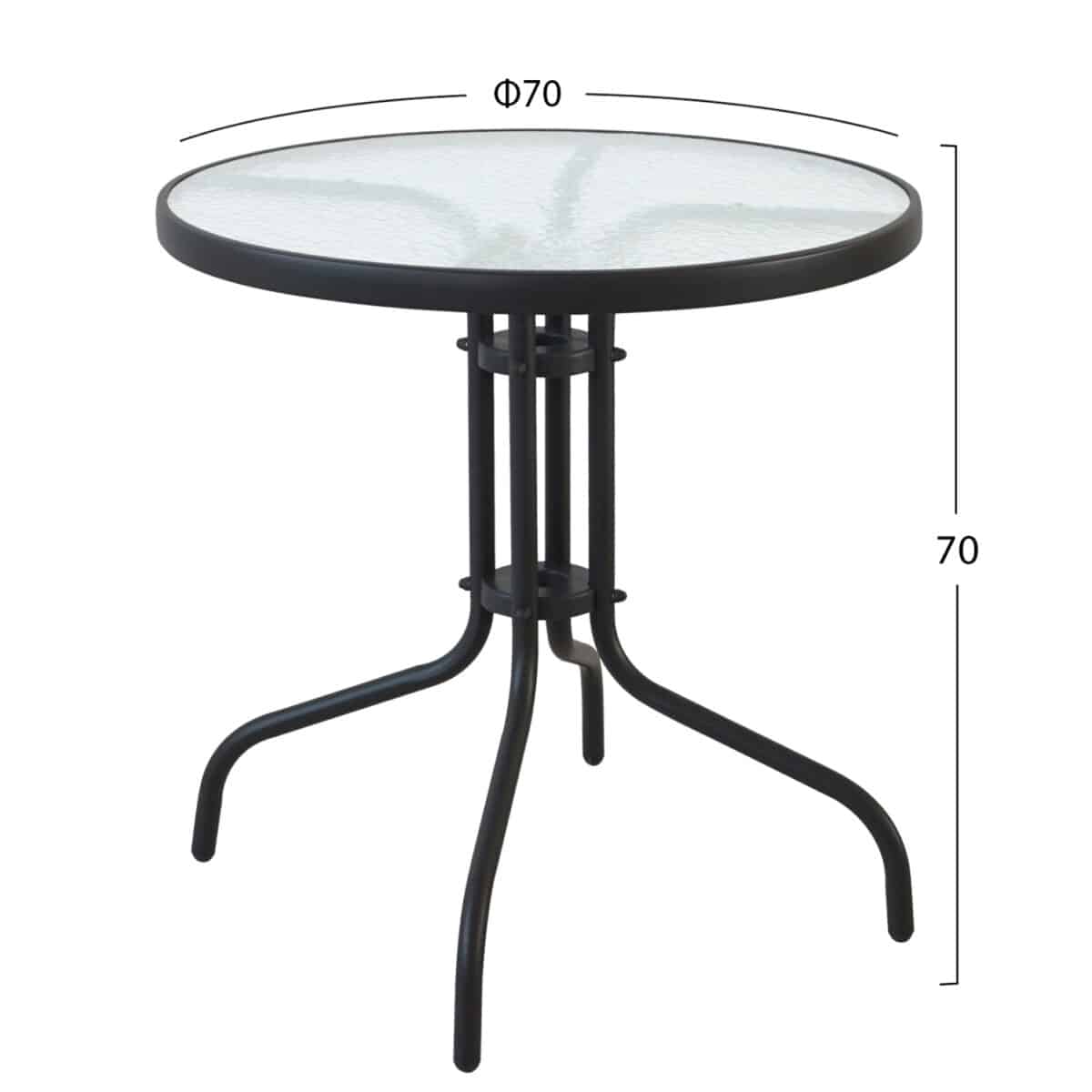 ΣΕΤ ΕΞΩΤ. ΧΩΡΟΥ 3ΤΜΧ HM10713 ΜΑΥΡΟ ΜΕΤΑΛΛΟ-ΓΥΑΛΙ ΑΣΦΑΛΕΙΑΣ-ΜΑΥΡΟ TEXTILENE - Image 2