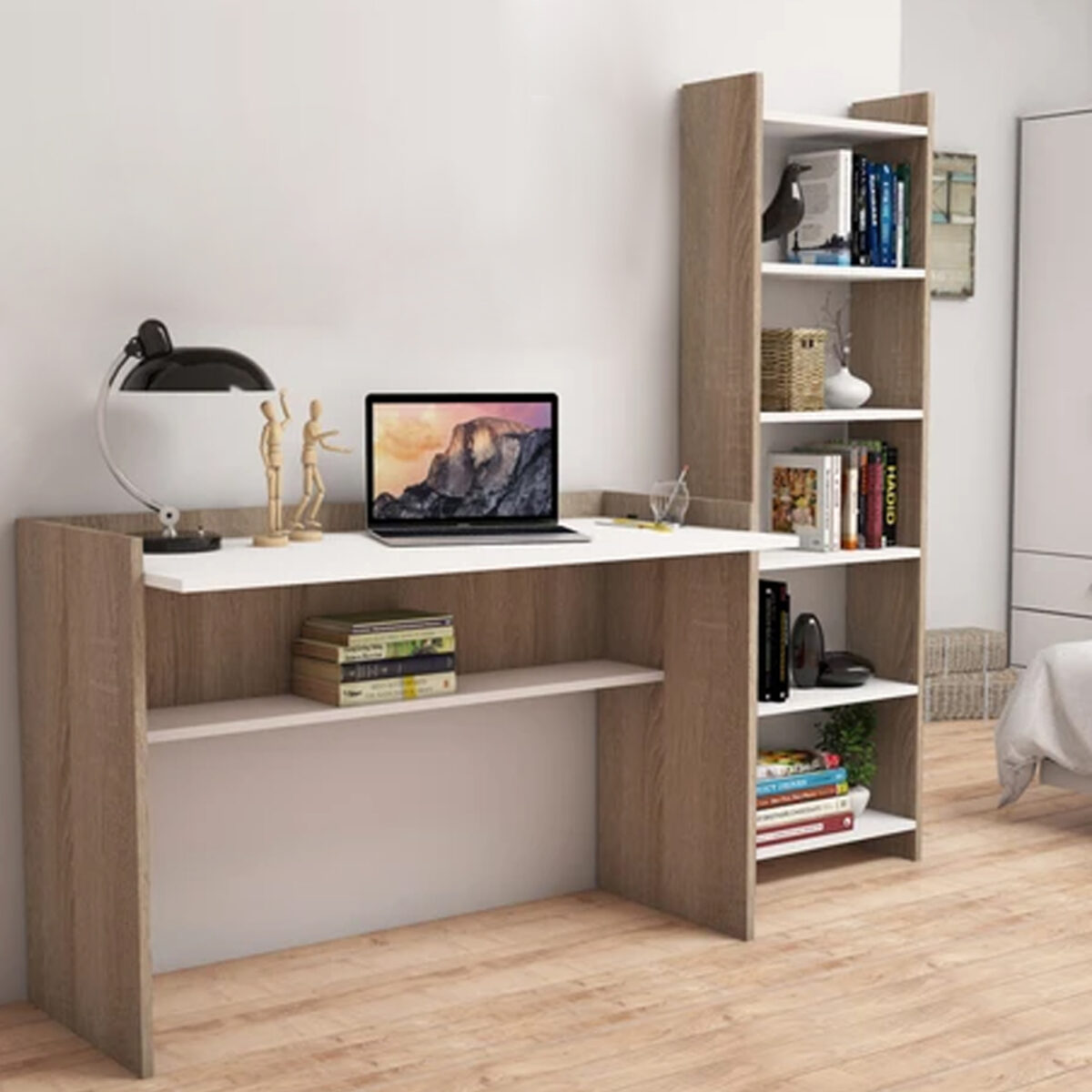 ΣΕΤ ΓΡΑΦΕΙΟΥ 2 ΤΜΧ HM11774.12 ΜΕΛΑΜΙΝΗ SONΟMA - ΛΕΥΚΟ - Image 2