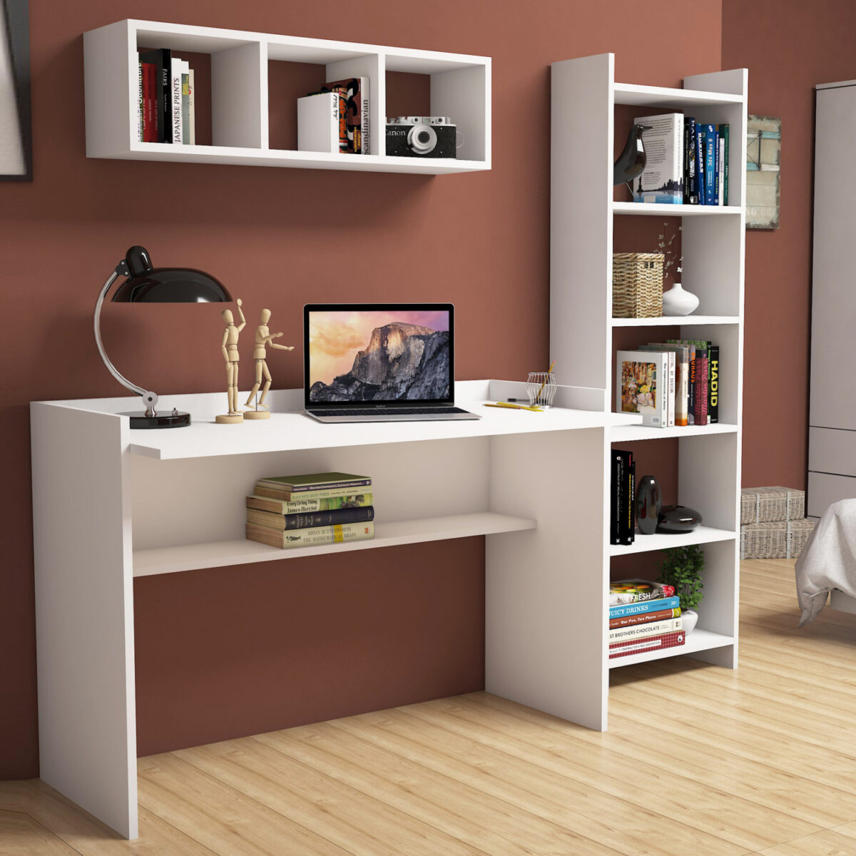 ΣΕΤ ΓΡΑΦΕΙΟΥ 3ΤΜΧ HM11776.11 ΜΕΛΑΜΙΝΗ ΣΕ ΛΕΥΚΟ ΧΡΩΜΑ - Image 2