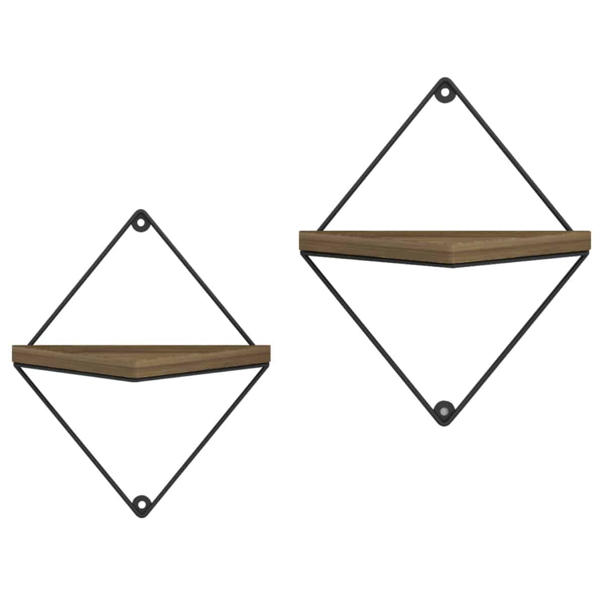 ΣΕΤ ΡΑΦΙΑ ΤΟΙΧΟΥ EVERLEIGH HM8951.11 ΜΕΤΑΛΛΟ ΜΑΥΡΟ-ΜΕΛΑΜΙΝΗ ΦΥΣΙΚΟ 22x13x30Υεκ. - Image 3