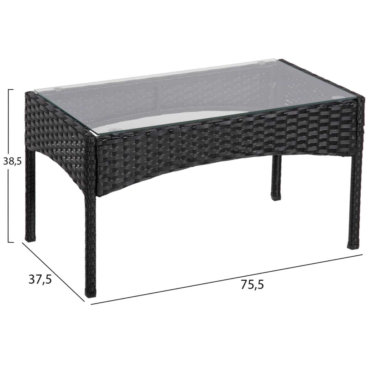 ΣΕΤ ΣΑΛΟΝΙ 4ΤΜΧ STASIA HM6089.04 ΣΥΝΘ.RATTAN ΜΑΥΡΟ-ΜΠΕΖ ΜΑΞΙΛΑΡΙΑ - Image 4