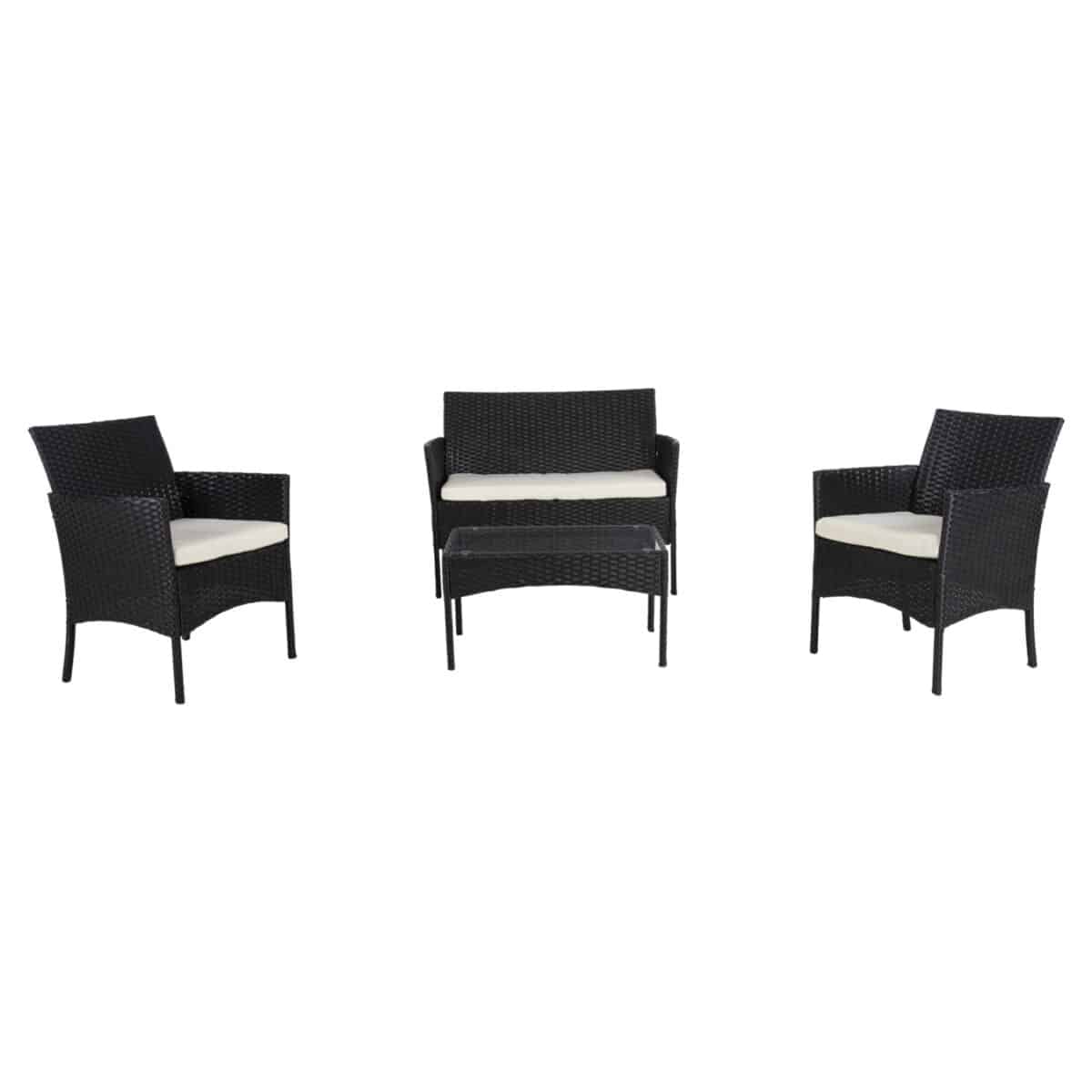 ΣΕΤ ΣΑΛΟΝΙ 4ΤΜΧ STASIA HM6089.04 ΣΥΝΘ.RATTAN ΜΑΥΡΟ-ΜΠΕΖ ΜΑΞΙΛΑΡΙΑ - Image 6