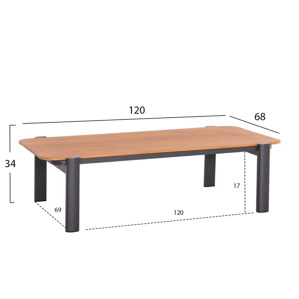 ΣΕΤ ΣΑΛΟΝΙ ΕΞ.ΧΩΡΟΥ 4ΤΜΧ ELARA ΗΜ6195.01 ΓΚΡΙ ΑΛΟΥΜΙΝΙΟ & OLEFIN-TEAK ΦΥΣΙΚΟ - Image 4