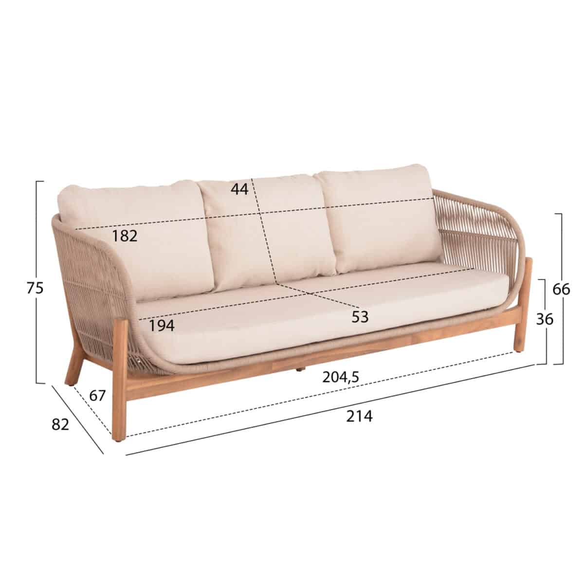 ΣΕΤ ΣΑΛΟΝΙ ΕΞ.ΧΩΡΟΥ 4ΤΜΧ SANJI HM6219 ΞΥΛΟ ΑΚΑΚΙΑΣ-ΑΛΟΥΜΙΝΙΟ-ΣΧΟΙΝΙ - Image 3