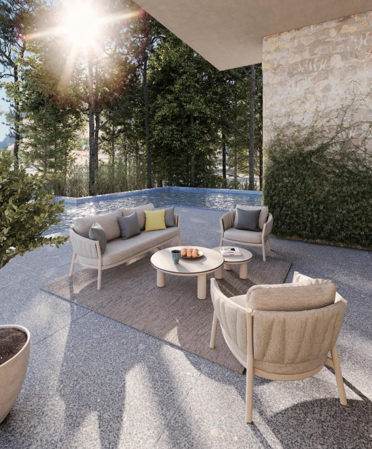 set-saloni-exchoroy-5tmch-fb9620602-krem ΣΕΤ ΣΑΛΟΝΙ ΕΞ.ΧΩΡΟΥ 5ΤΜΧ SHANKS HM6206.02 ΚΡΕΜ ΑΛΟΥΜΙΝΙΟ-ΜΠΕΖ OLEFIN-3D PRINT ΓΥΑΛΙ - Image 1