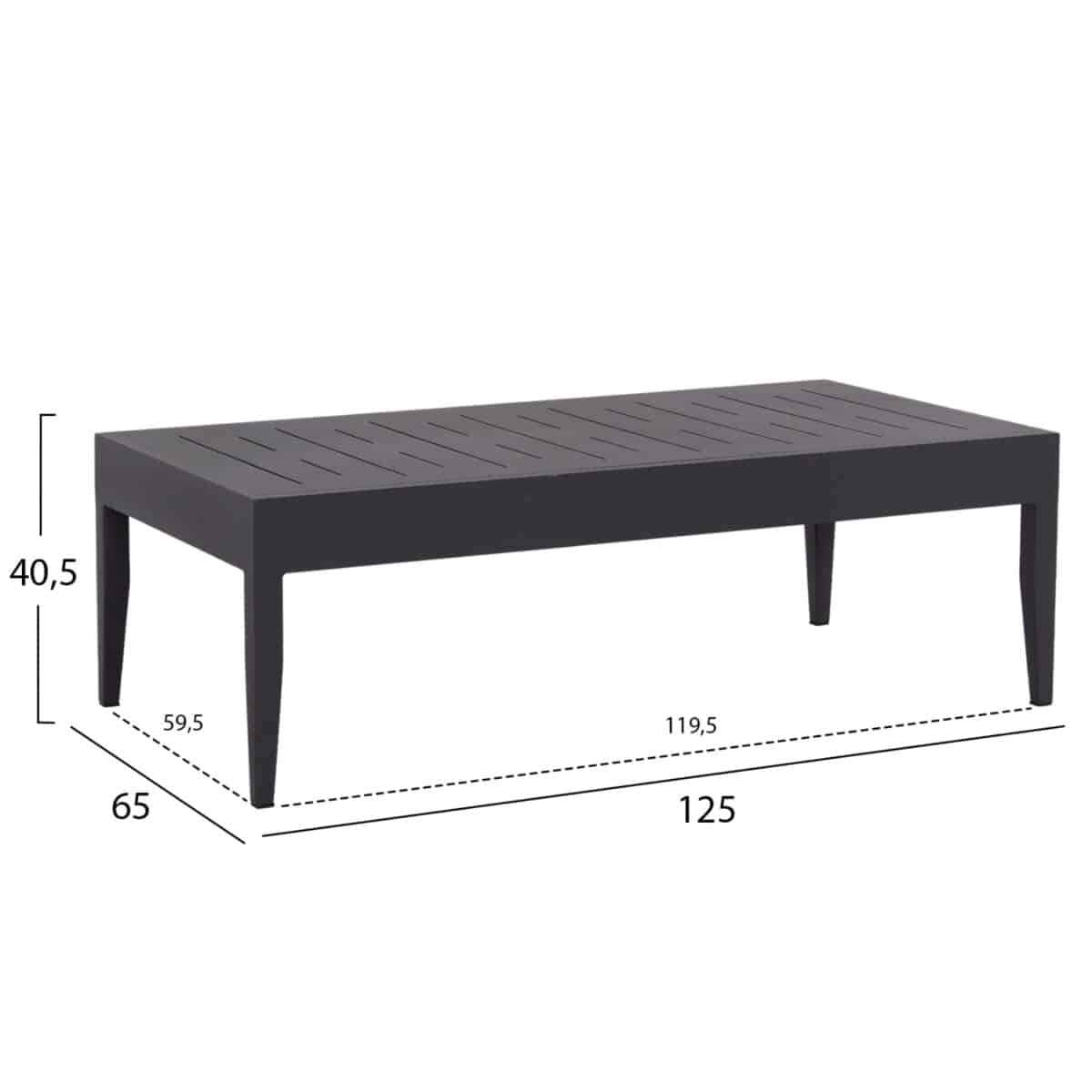 ΣΕΤ ΣΑΛΟΝΙ ΕΞΩΤΕΡΙΚΟΥ ΧΩΡΟΥ 4ΤΜΧ LARRY HM6188.01 ΑΛΟΥΜΙΝΙΟ ΣΚΟΥΡΟ ΓΚΡΙ- P.E.ΥΦΑΣΜΑ - Image 6