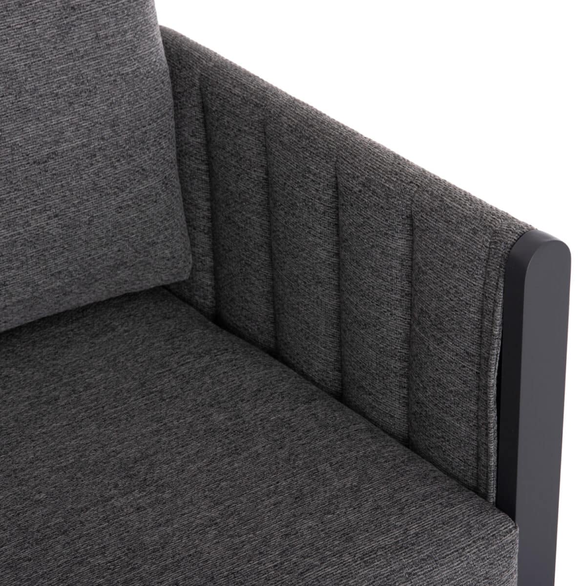 ΣΕΤ ΣΑΛΟΝΙ ΕΞΩΤΕΡΙΚΟΥ ΧΩΡΟΥ 4ΤΜΧ LARRY HM6188.01 ΑΛΟΥΜΙΝΙΟ ΣΚΟΥΡΟ ΓΚΡΙ- P.E.ΥΦΑΣΜΑ - Image 8