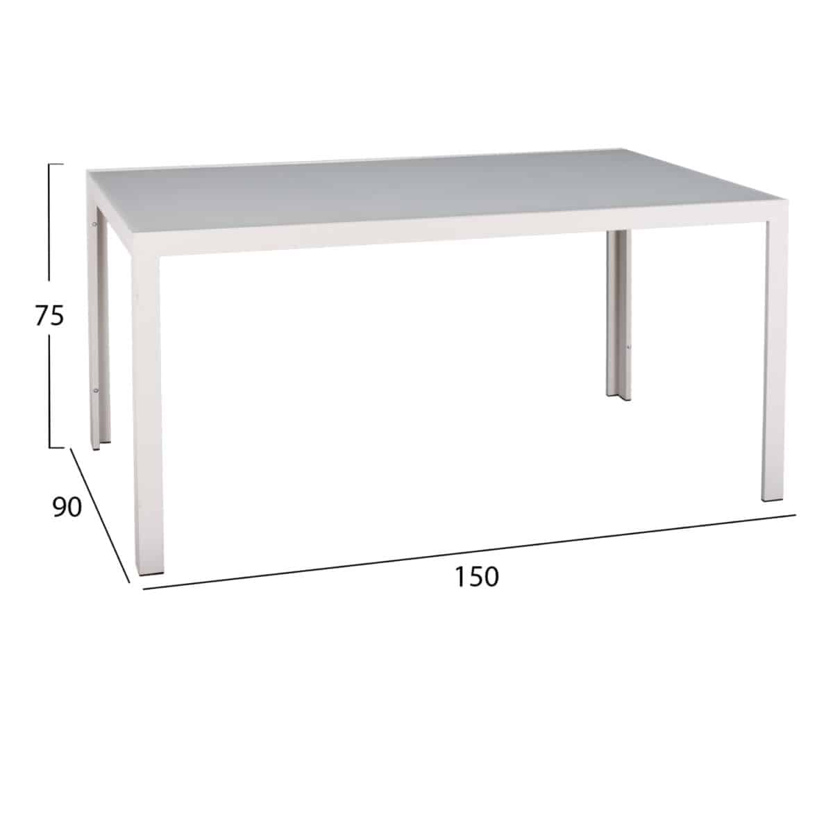 ΣΕΤ ΤΡΑΠΕΖΑΡΙΑΣ 5ΤΜΧ BRONCA HM21023 ΜΕΤΑΛ.ΤΡΑΠΕΖΙ-4 ΠΟΛΥΘΡΟΝΕΣ ΑΛΟΥΜΙΝΙΟΥ-ΛΕΥΚΟ - Image 2
