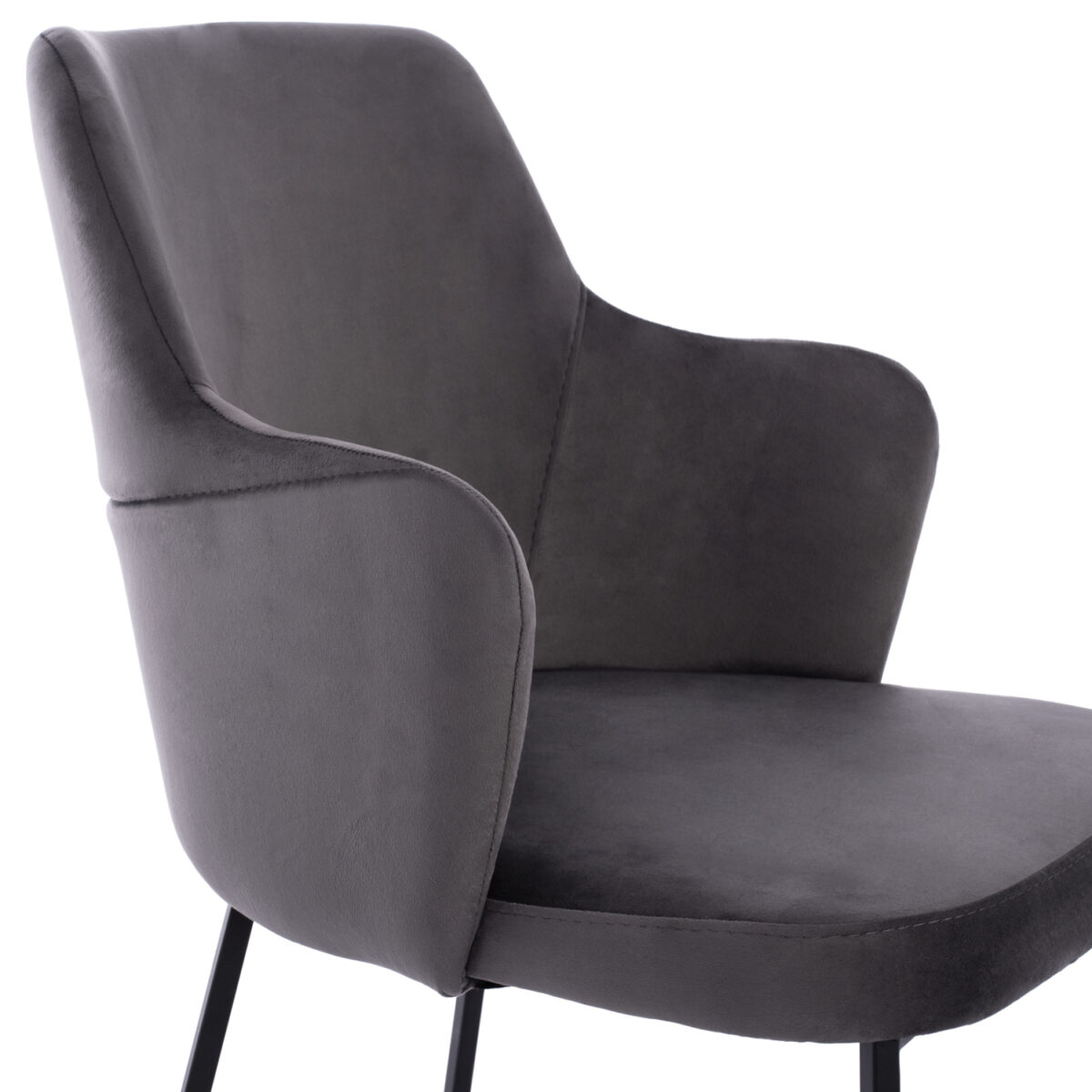 ΣΕΤ ΤΡΑΠΕΖΑΡΙΑΣ 7ΤΜΧ ΤΡΑΠΕΖΙ MDF ME ΚΑΠΛΑΜΑ ΚΑΡΥΔΙΑΣ & ΚΑΡΕΚΛΕΣ TRIANA ΓΚΡΙ HM10638 - Image 5