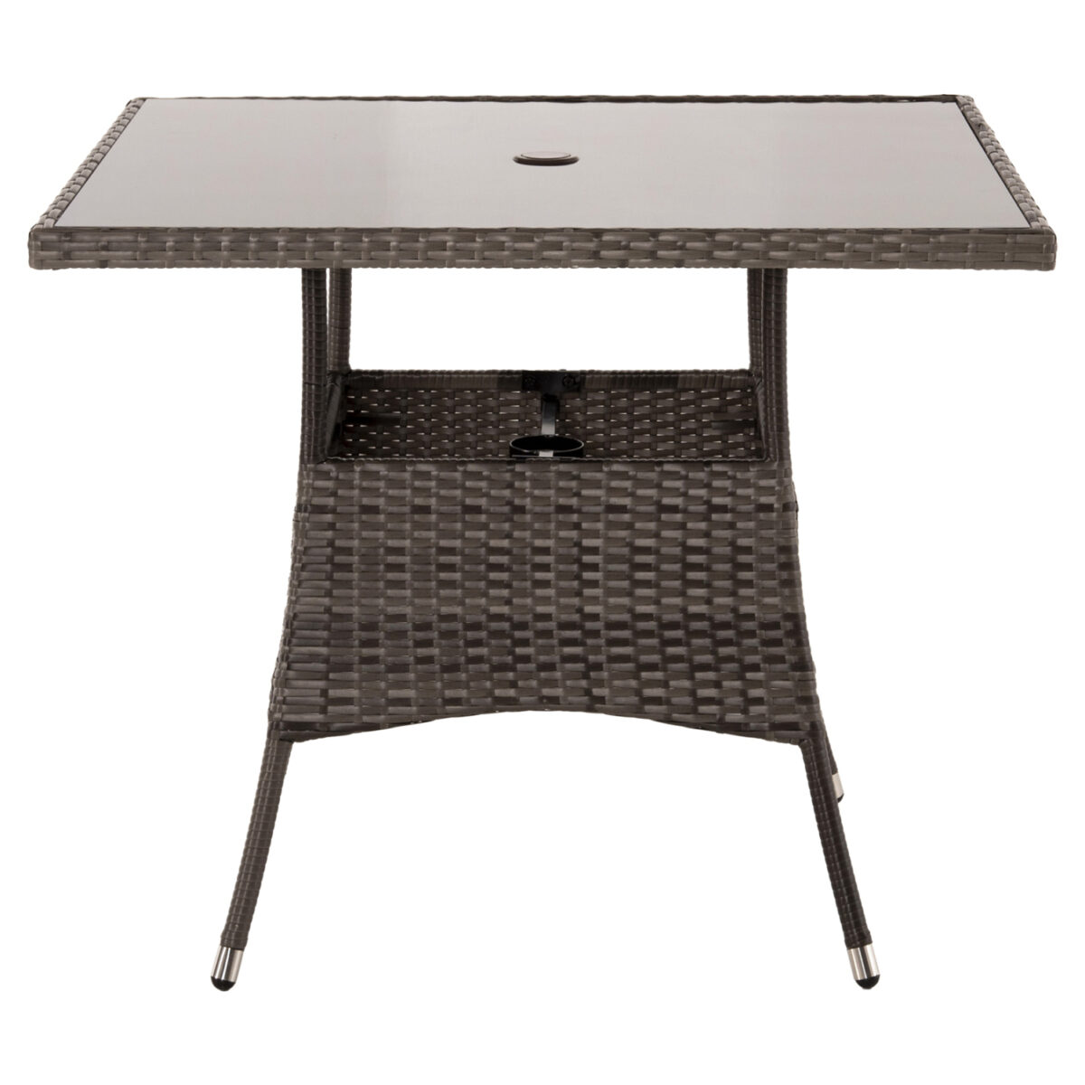 ΣΕΤ ΤΡΑΠΕΖΑΡΙΑΣ ΕΞΩΤ.ΧΩΡΟΥ 5ΤΜΧ HM5965 ΚΑΦΕ RATTAN-ΜΕΤΑΛΛΙΚΟΣ ΣΚΕΛΕΤΟΣ-ΓΥΑΛΙΝΗ ΕΠΙΦΑΝΕΙΑ - Image 7