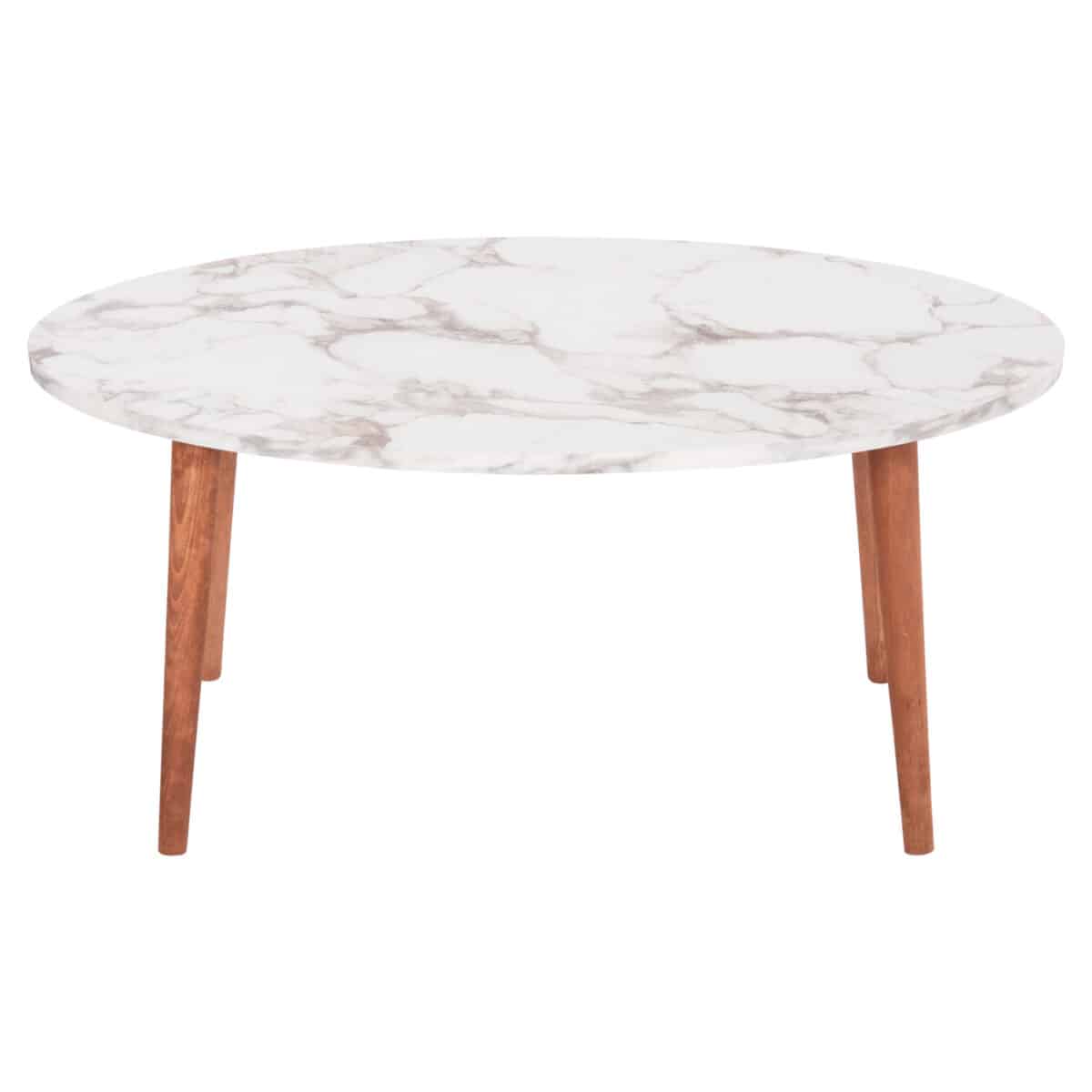 ΣΕΤ ΤΡΑΠΕΖΙ ΣΑΛΟΝΙΟΥ & 3 ΒΟΗΘ.ΤΡΑΠΕΖΙΑ VITAL HM18180.03 ΜΕΛΑΜΙΝΗ ΛΕΥΚΟ ΜΑΡΜΑΡΟ-ΚΑΡΥΔΙ ΠΟΔΙΑ - Image 6