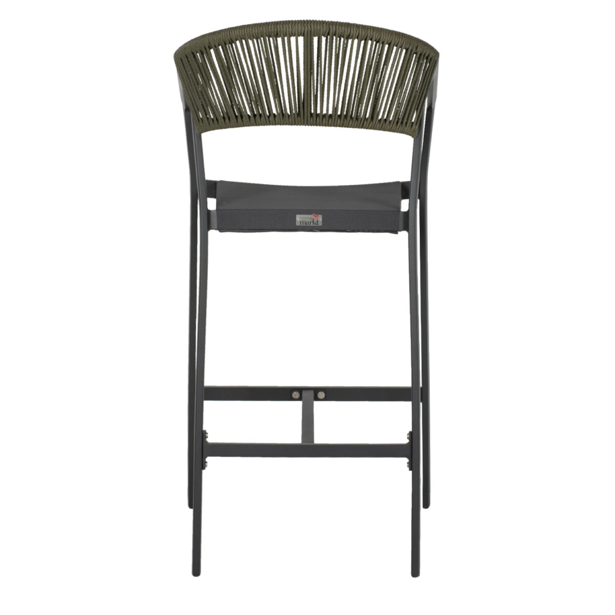 ΣΚΑΜΠΟ ΑΛΟΥΜΙΝΙΟΥ ΑΝΘΡΑΚΙ ΜΕ ΜΠΡΑΤΣΑ- RATTAN- ΧΑΚΙ TEXTLINE 56x58x105Y εκ.HM5892.04 - Image 6