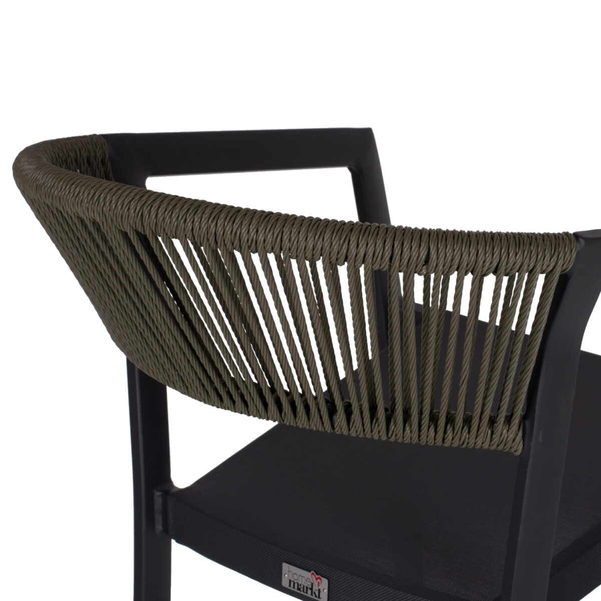 ΣΚΑΜΠΟ ΑΛΟΥΜΙΝΙΟΥ ΑΝΘΡΑΚΙ ΜΕ ΜΠΡΑΤΣΑ- RATTAN- ΧΑΚΙ TEXTLINE 56x58x105Y εκ.HM5892.04 - Image 8