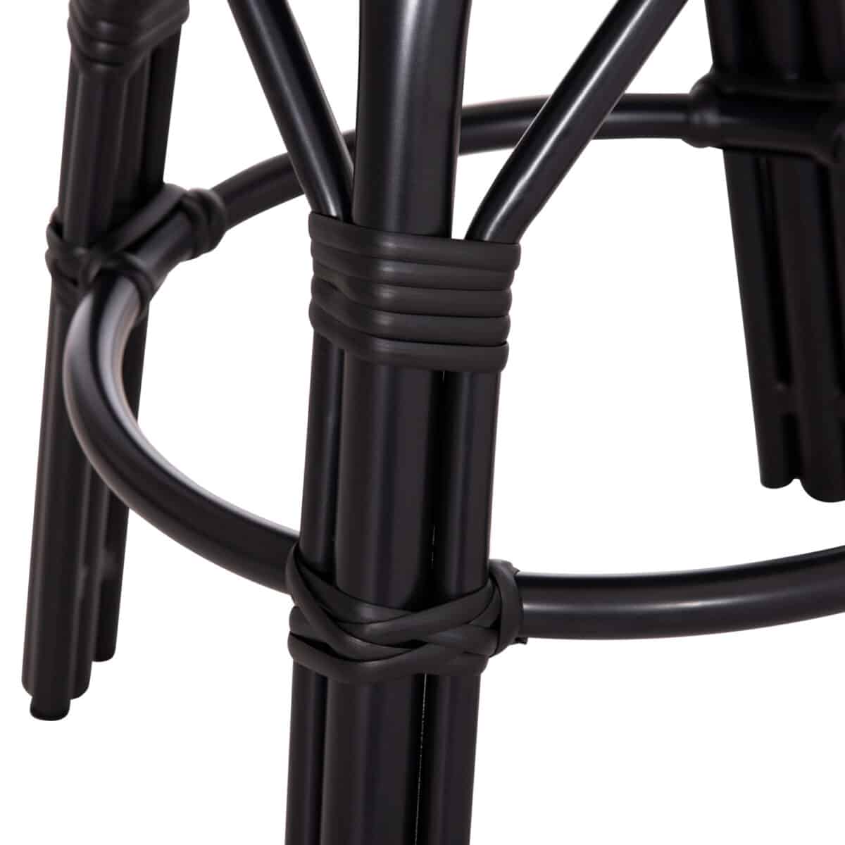 ΣΚΑΜΠΟ ΑΛΟΥΜΙΝΙΟΥ CHINO HM6285.02 BAMBOO LOOK & TEXTILENE ΣΕ ΜΑΥΡΟ Φ36x46Υεκ. - Image 6