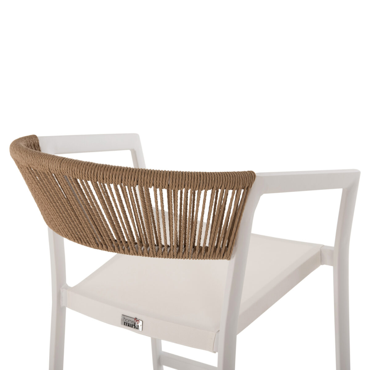 ΣΚΑΜΠΟ ΑΛΟΥΜΙΝΙΟΥ ΛΕΥΚΟ HM5892.32 ΜΕΣ. ΥΨΟΥΣ-ΜE RATTAN & TΕΧΤLINE 57x57x99,5Yεκ. - Image 7